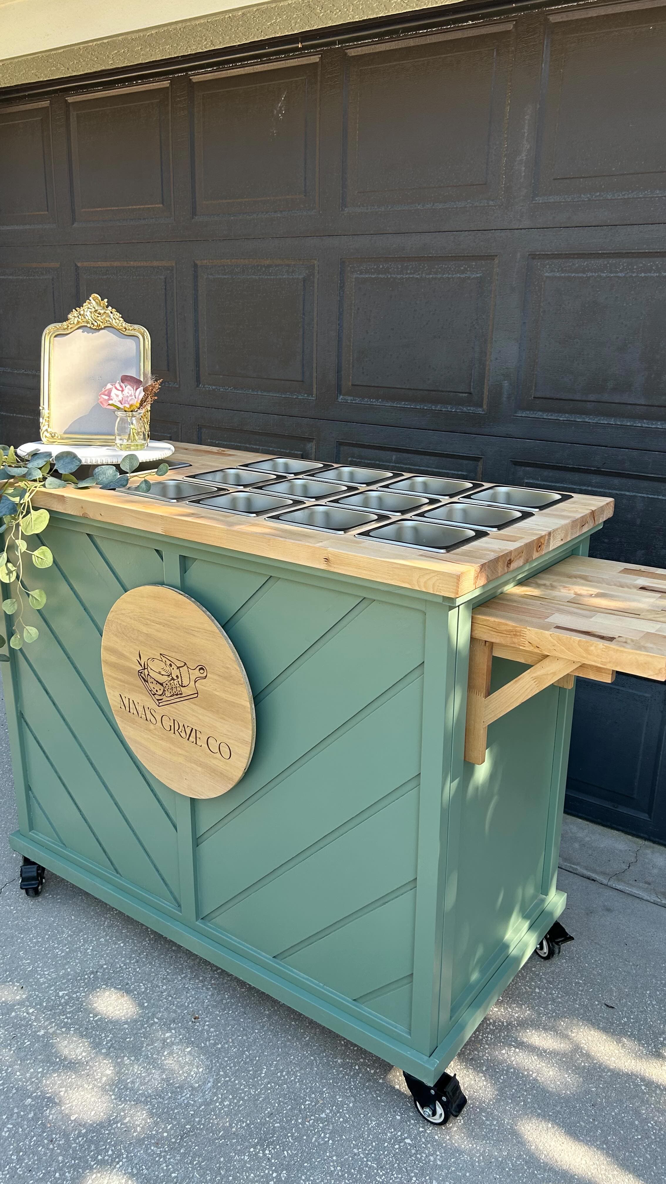 Nina's Graze Co mobile graze cart